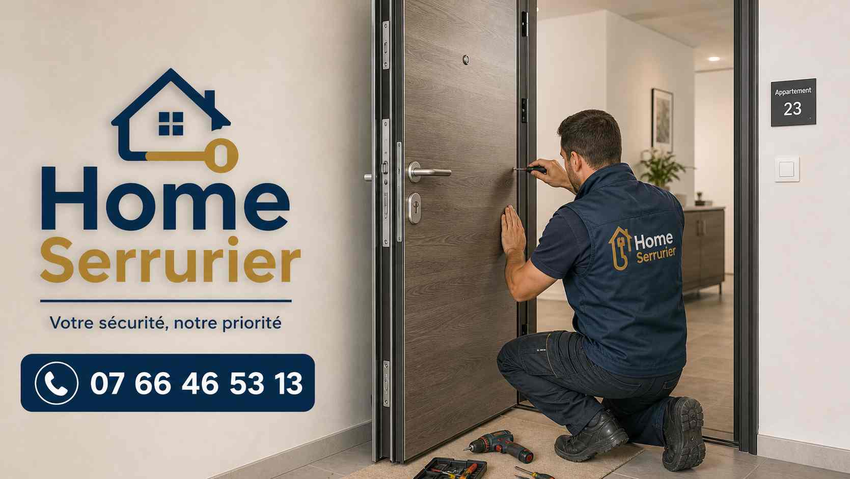Pose de porte d'entrée à Toul
